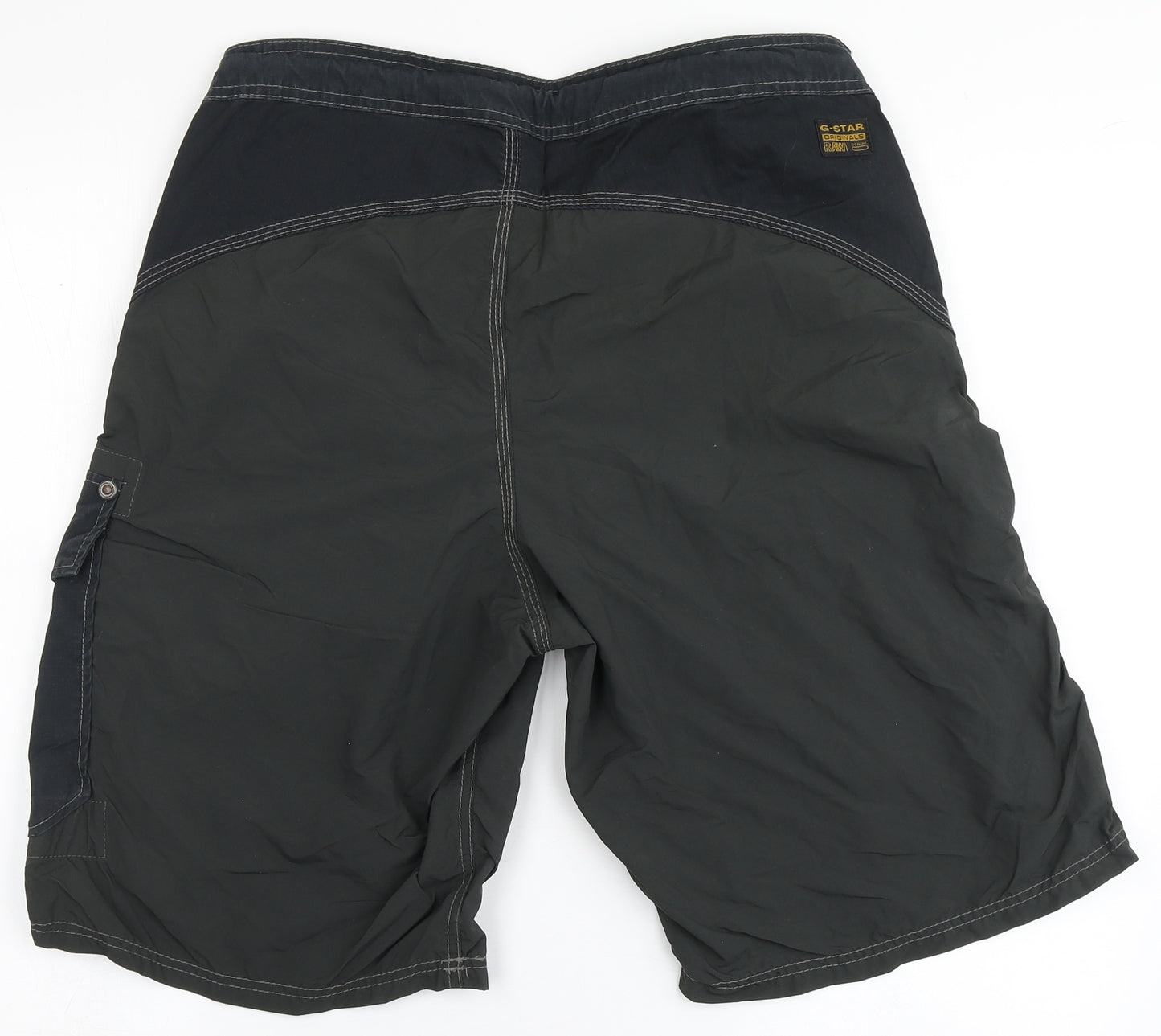 G-Star Mens Black  Polyamide Cargo Shorts Size L L9 in Regular Button