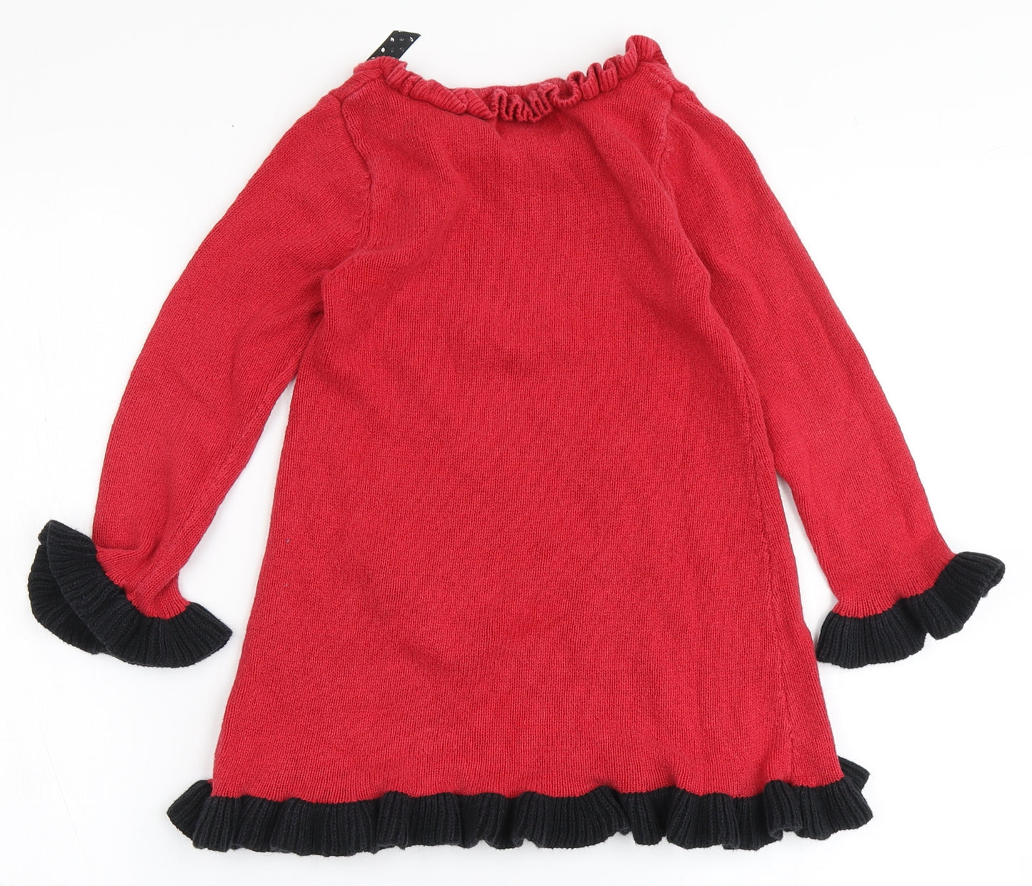Good Lad Girls Red  Ramie A-Line  Size 6 Years  Round Neck  - Scottie Dog