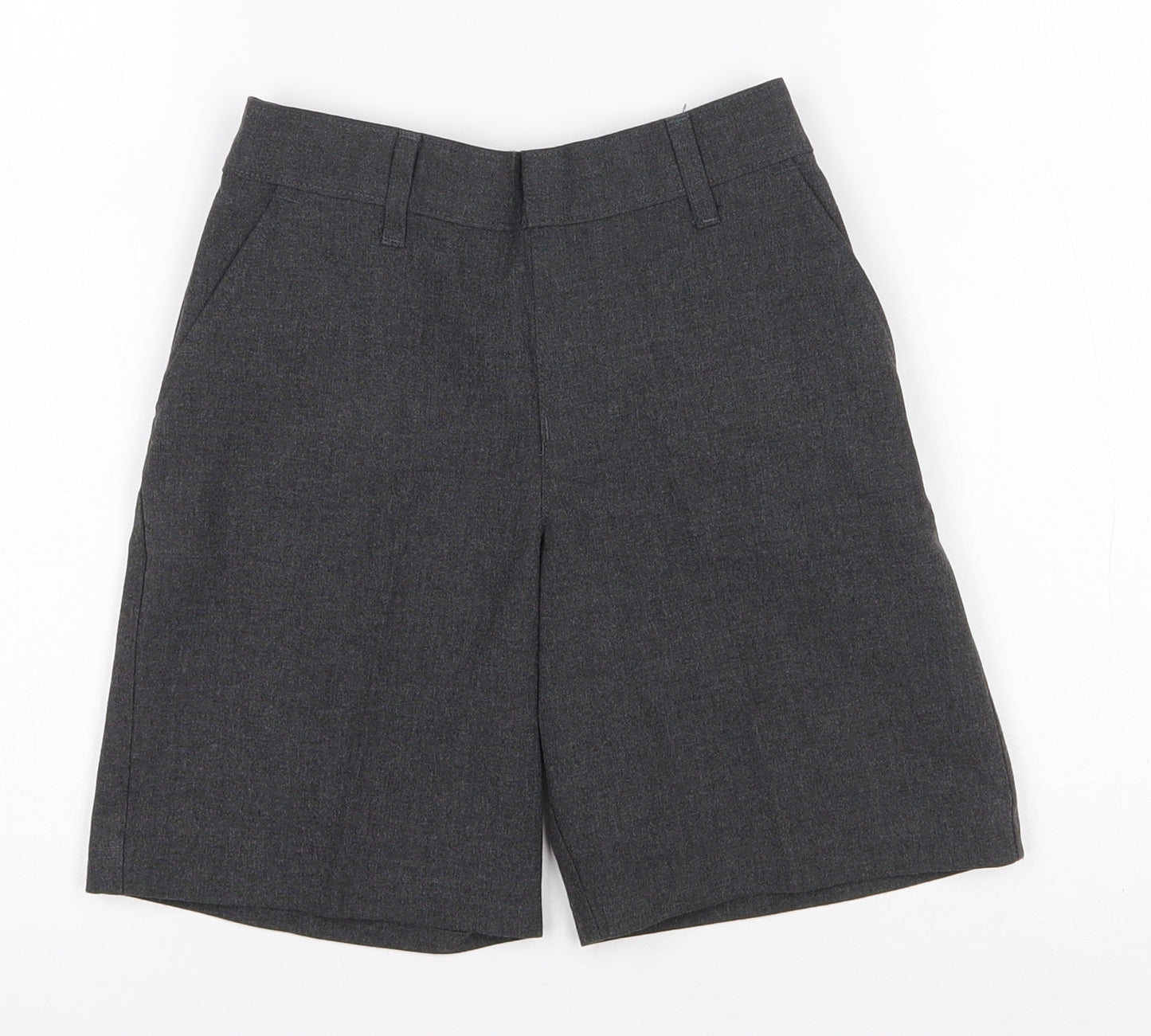 Marks and Spencer Boys Grey  Polyester Chino Shorts Size 5-6 Years  Regular