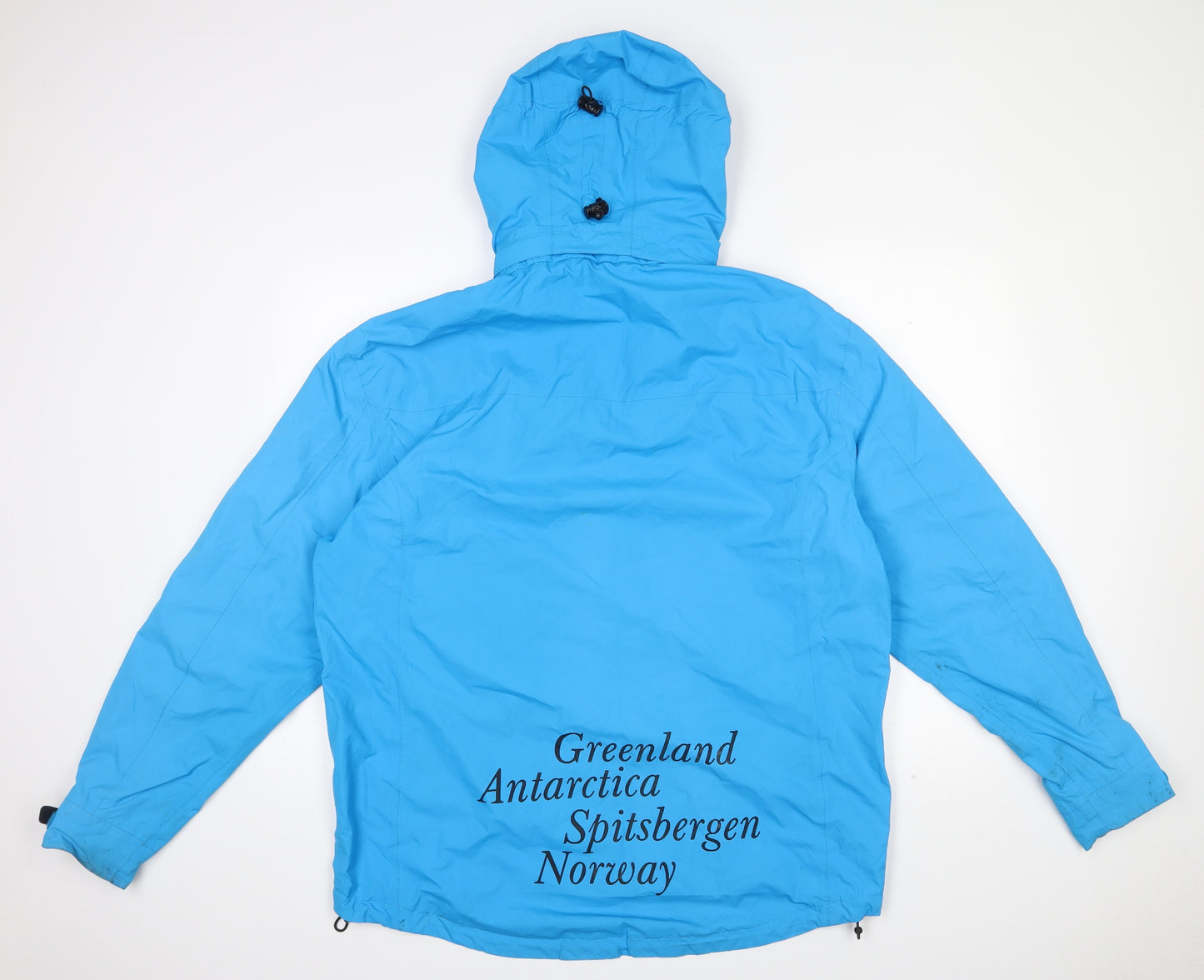 Hurtigruten  Mens Blue   Rain Coat Coat Size L  Zip