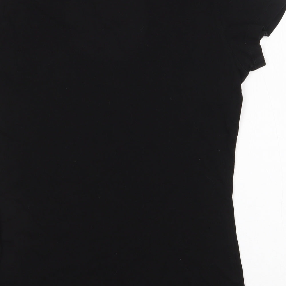 PUMA Womens Black  100% Cotton Basic T-Shirt Size 8 Round Neck