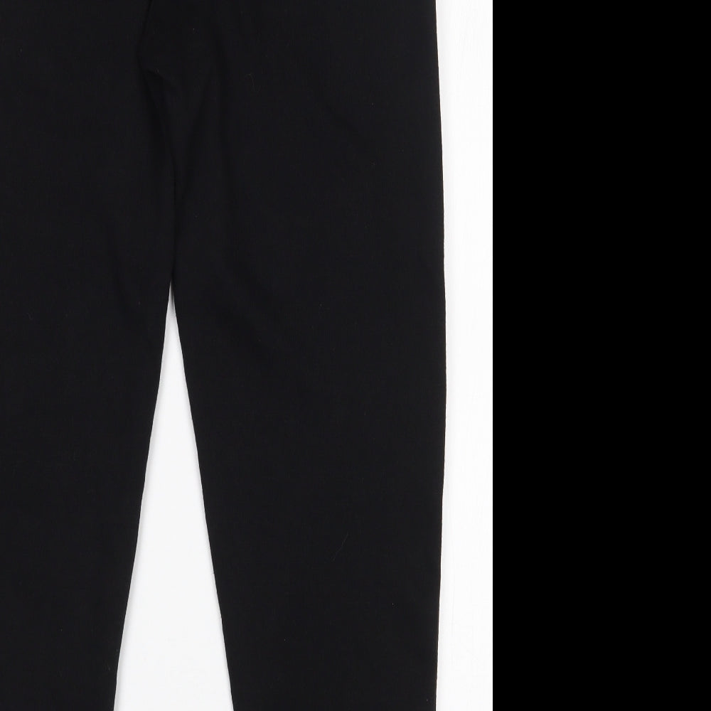 Boohoo Man  Mens Black  Cotton Sweatpants Trousers Size L L28 in Regular Drawstring
