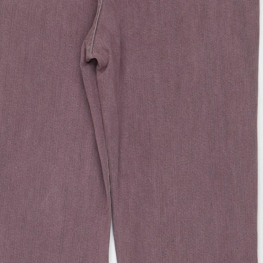 Principles Womens Purple  Cotton Bootcut Jeans Size 14 L27.5 in Regular Zip