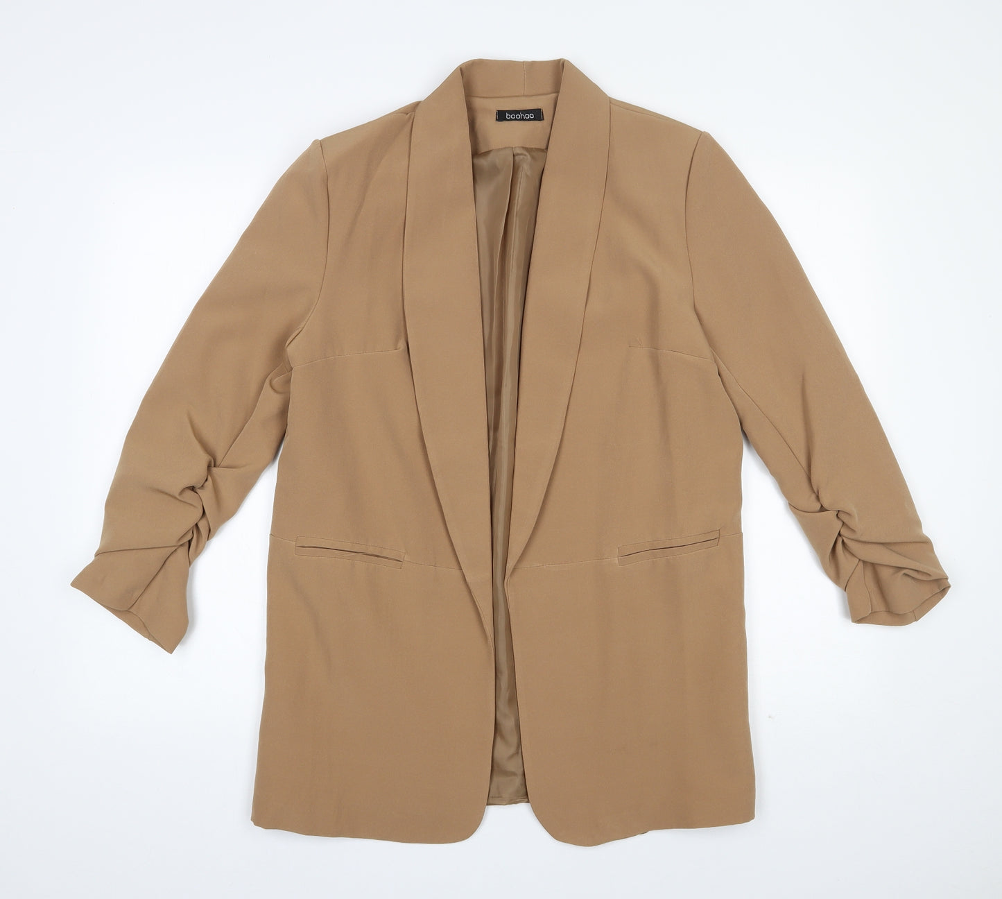 Boohoo  Womens Beige   Jacket Blazer Size L