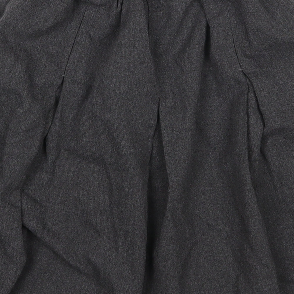 Marks and Spencer Girls Grey  Polyester Pleated Skirt Size 10-11 Years  Regular Pull On