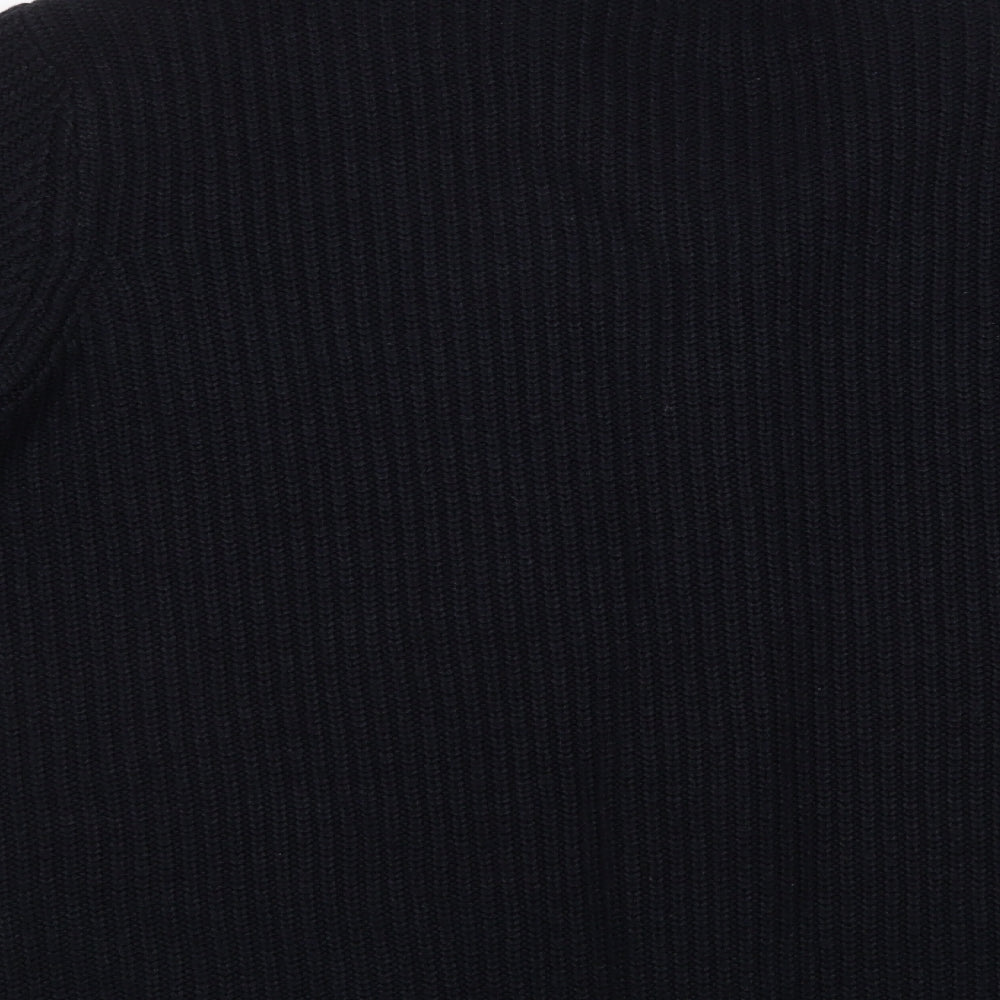 George Mens Blue V-Neck  Acrylic Cardigan Jumper Size 2XL