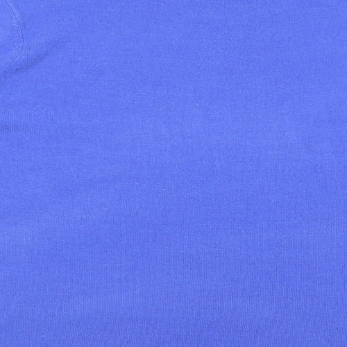 Bonmarché Womens Blue High Neck  Acrylic Pullover Jumper Size 16