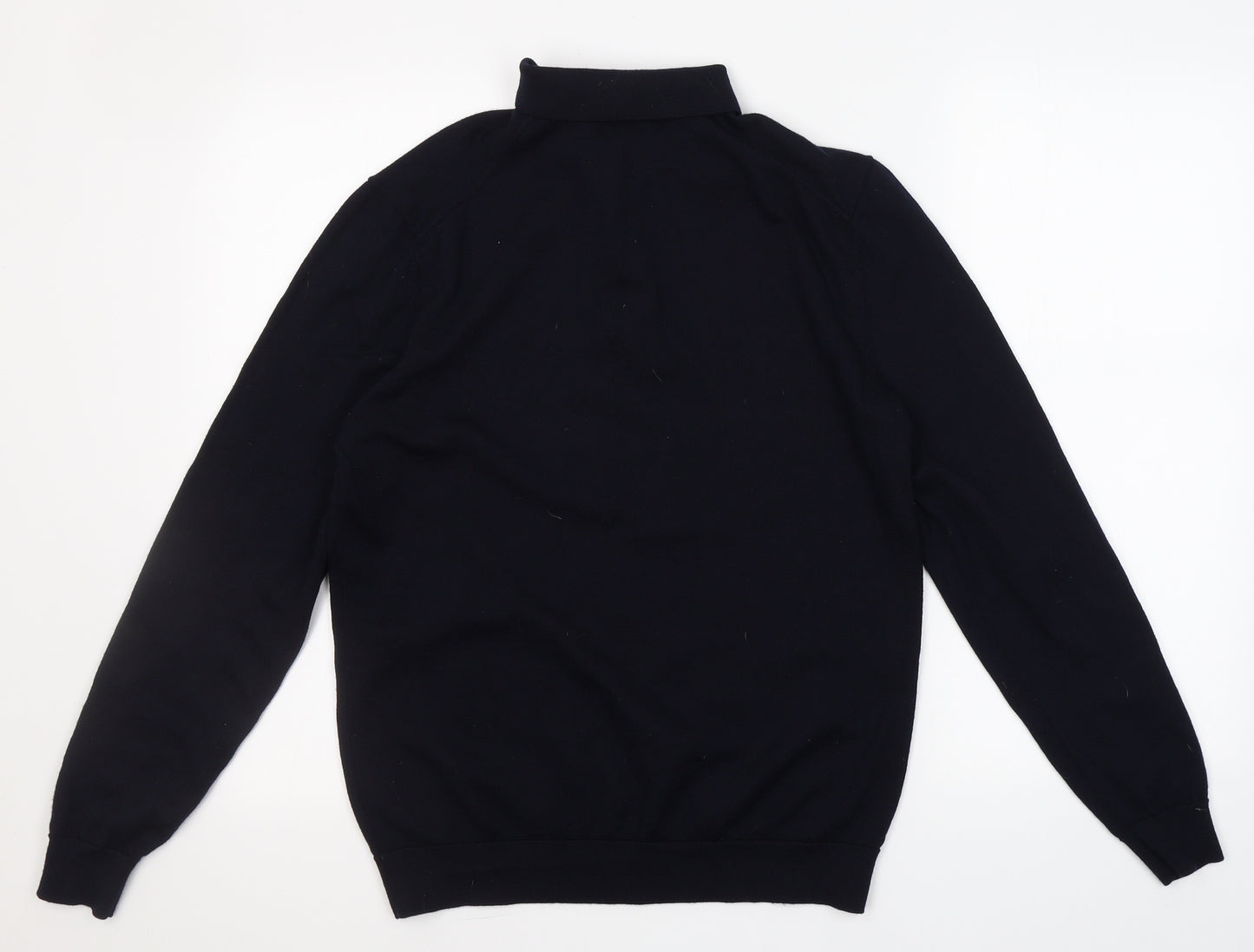 H&M Mens Blue  Wool  Polo Size M Collared
