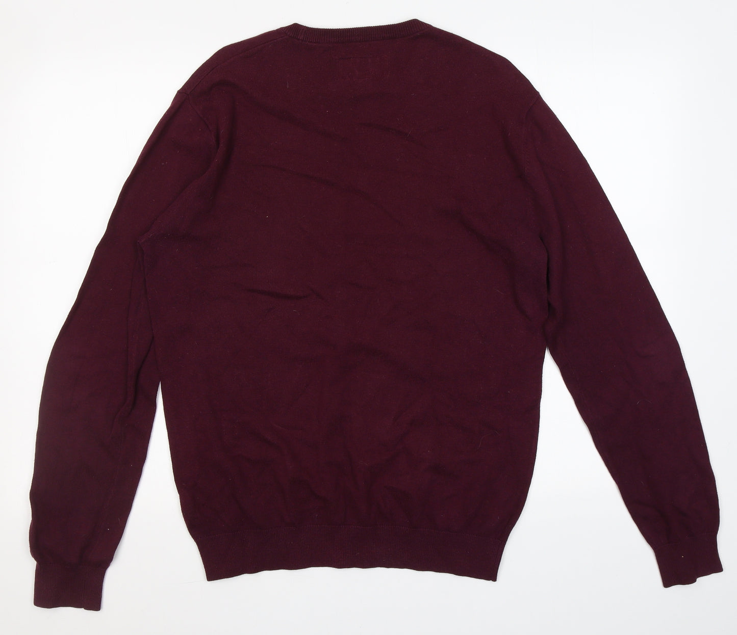 Jack Wills Mens Red Round Neck  Cotton Pullover Jumper Size M