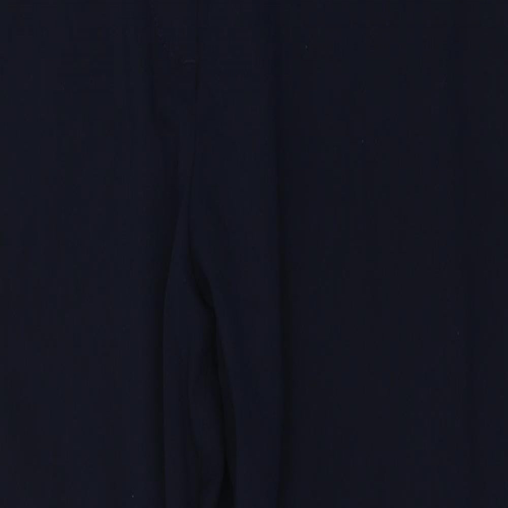 Marks and Spencer Womens Blue  Polyester Trousers  Size 16 L25 in Regular Zip