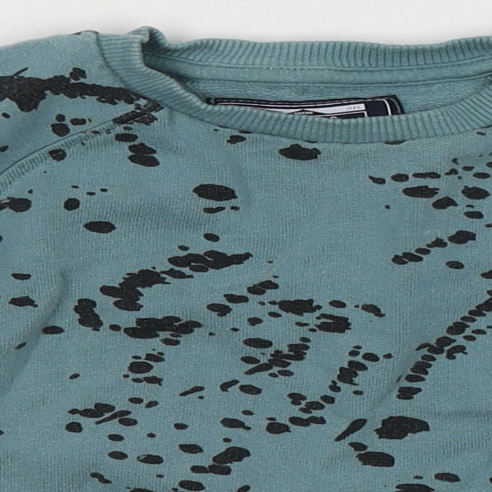 NEXT Boys Blue Spotted Cotton Pullover Jumper Size 9-12 Months