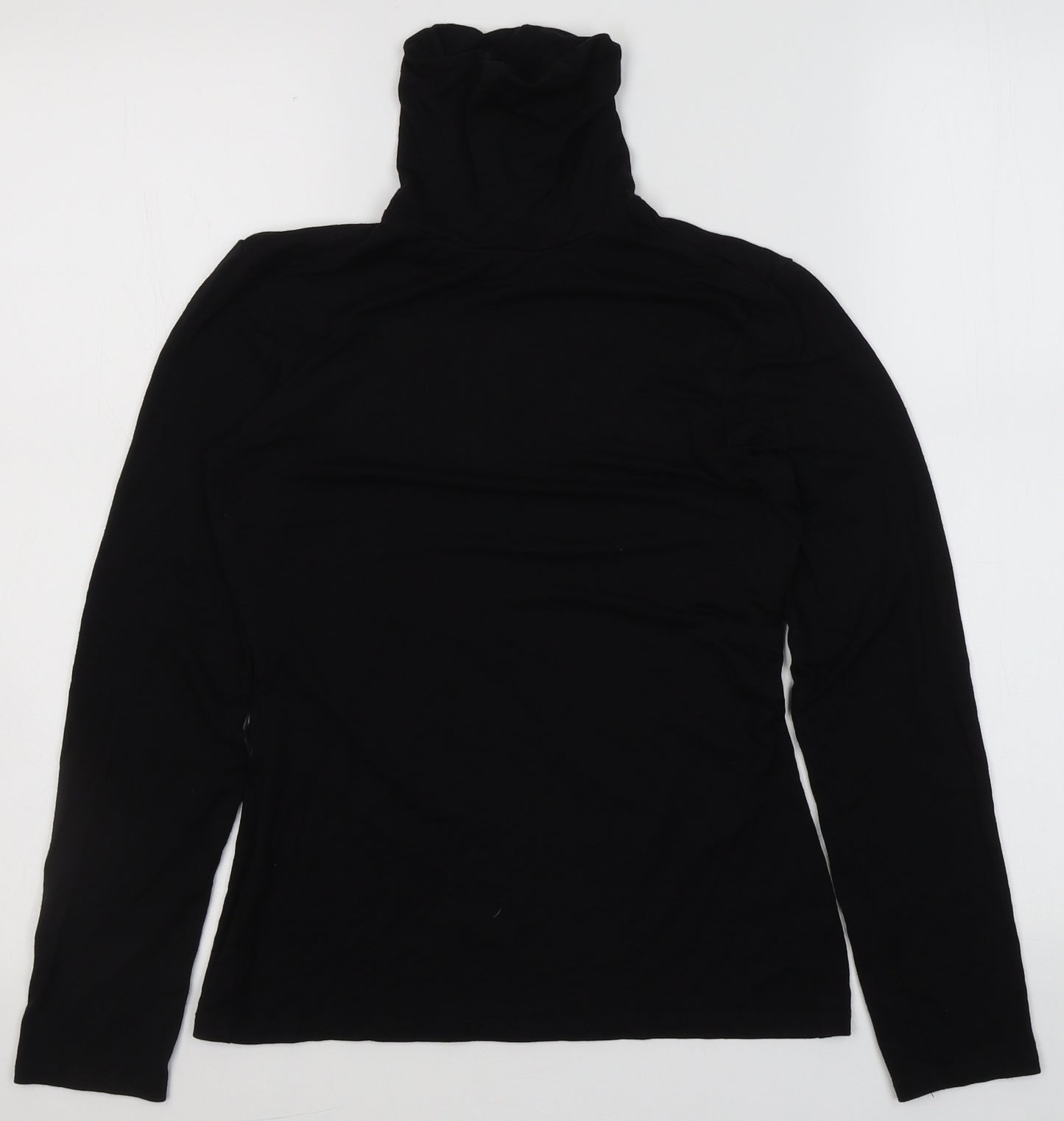 George Womens Black Roll Neck  Viscose Pullover Jumper Size 10