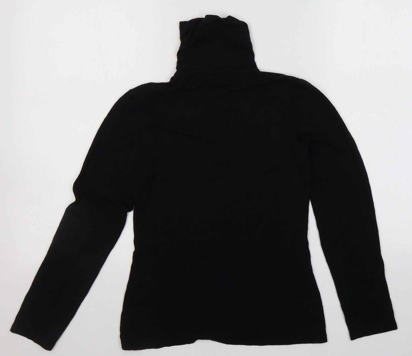 George Womens Black Roll Neck  Viscose Pullover Jumper Size 10