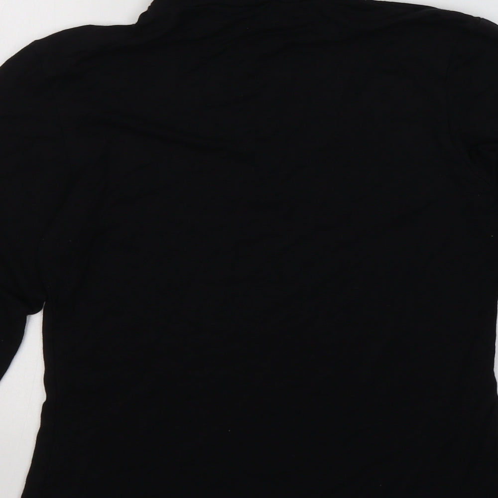 George Womens Black Roll Neck  Viscose Pullover Jumper Size 10