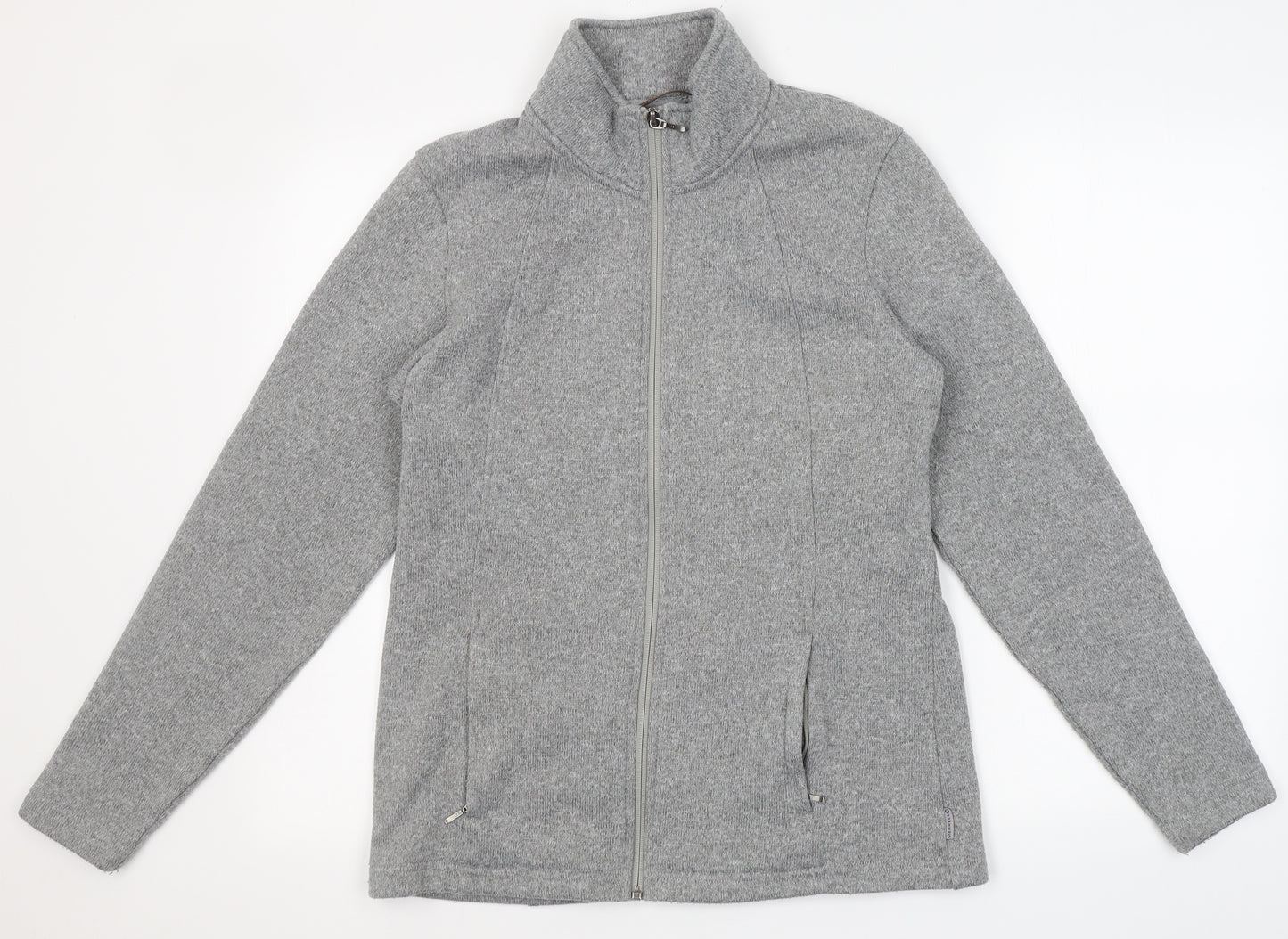 Merrell Womens Grey Collared  Polyester Full Zip Jumper Size M