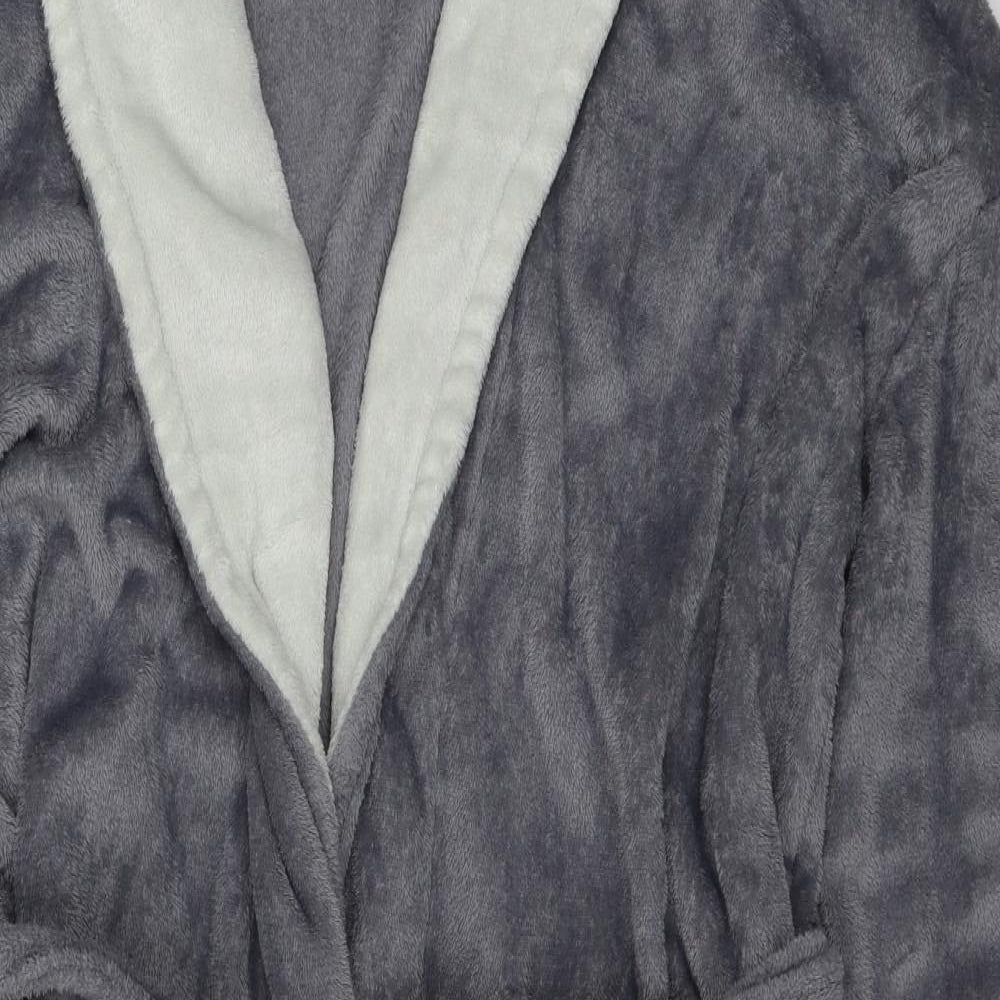 Preworn Mens Grey  Polyester  Robe Size XL  Tie