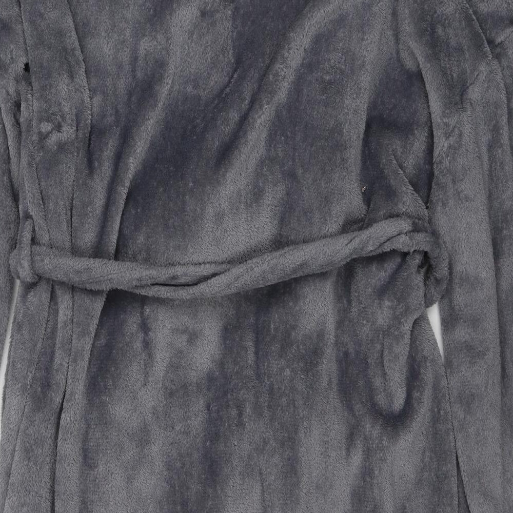 Preworn Mens Grey  Polyester  Robe Size XL  Tie