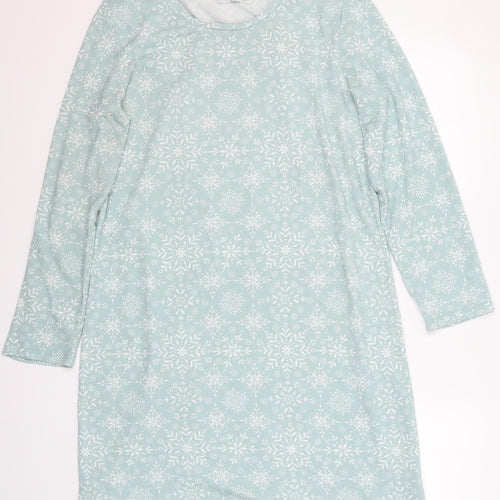 Dreams Womens Blue Floral Polyester Top Dress Size 12