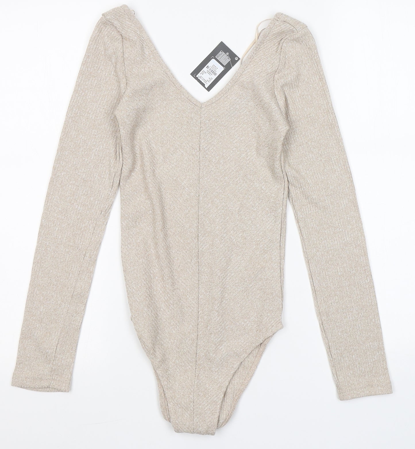 Primark Womens Beige  Polyester Bodysuit One-Piece Size XS