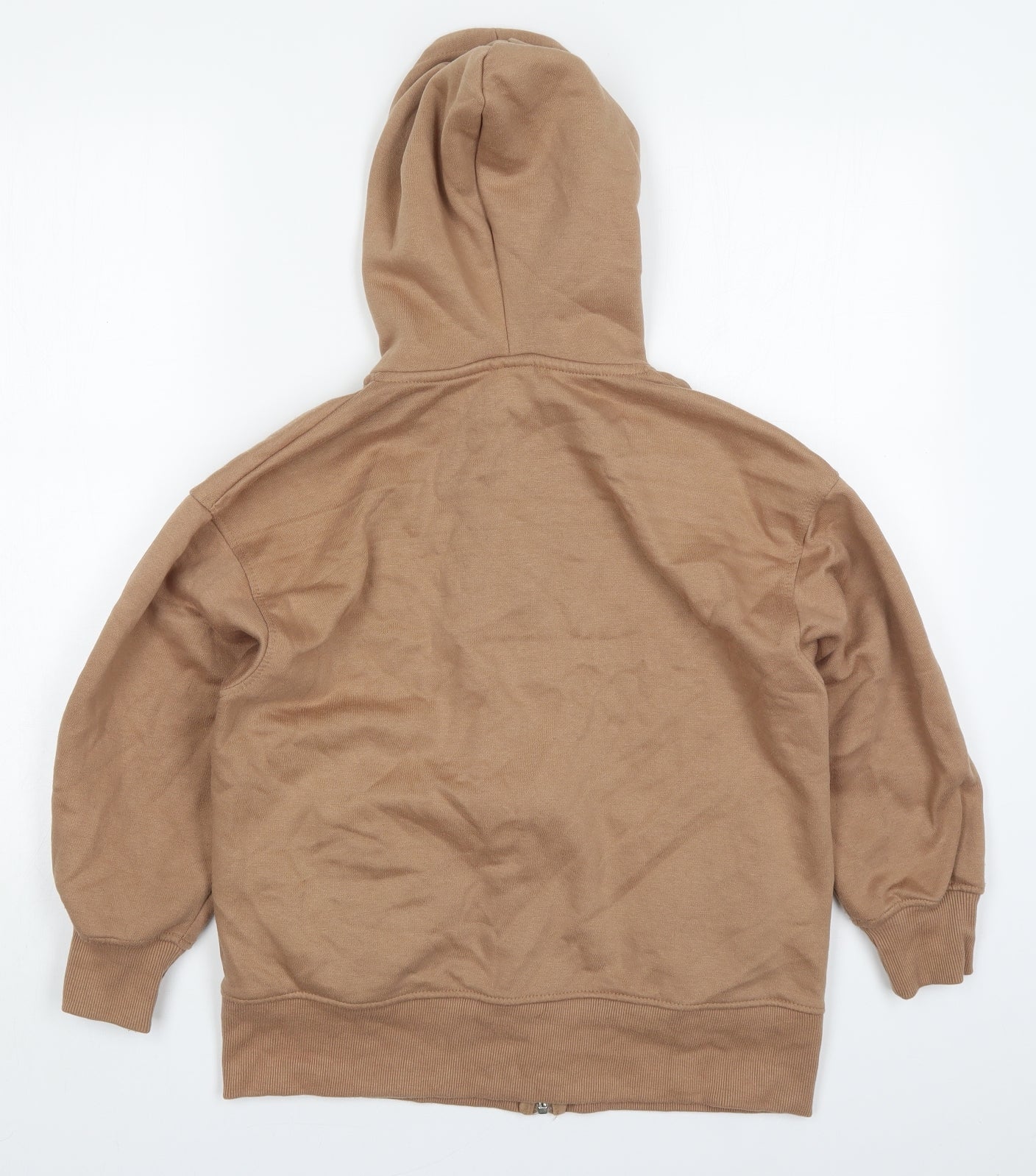 Zara Girls Brown  Cotton Full Zip Hoodie Size 11-12 Years  Zip