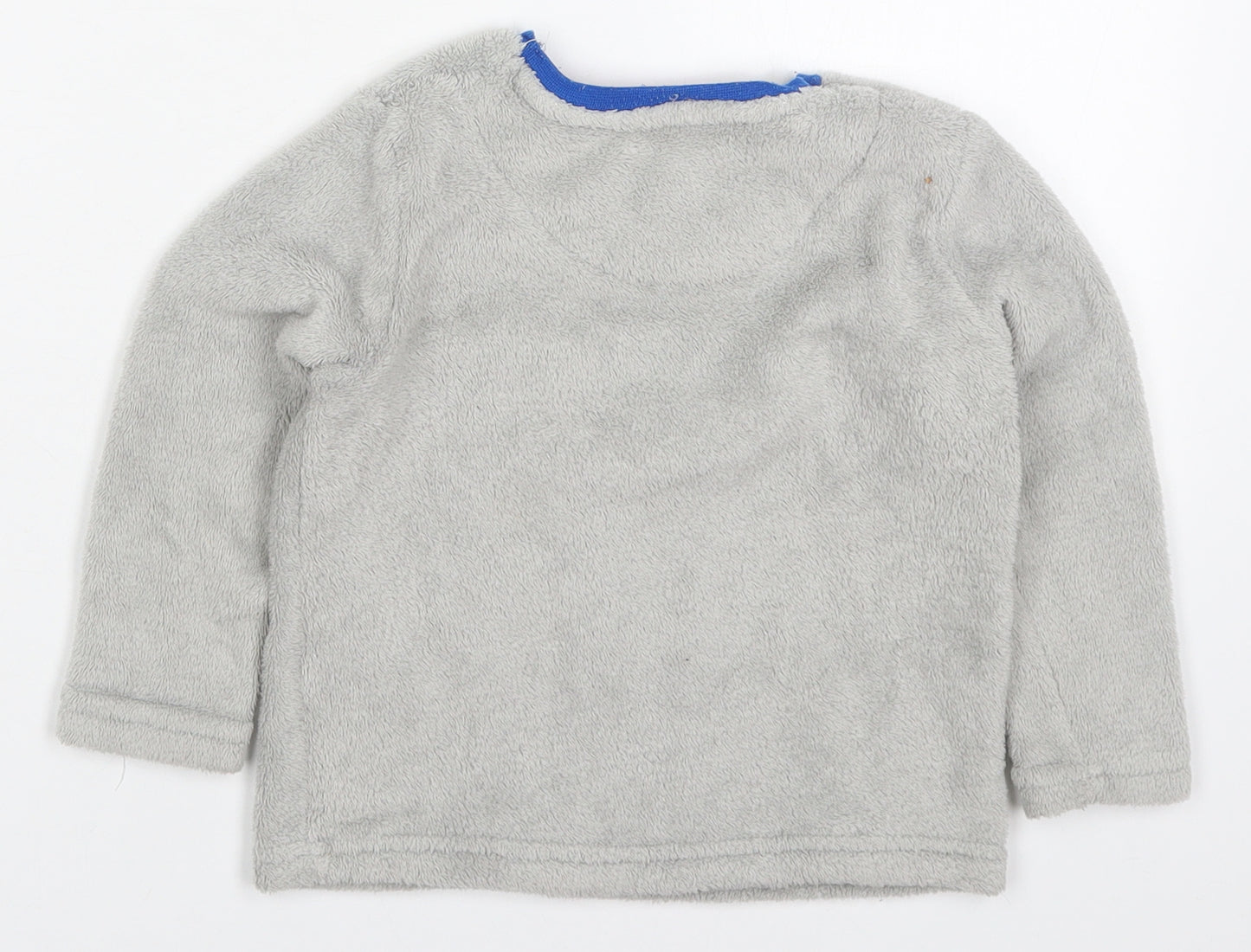 Primark Boys Grey Solid   Pyjama Top Size 3-4 Years  Pullover - Monster