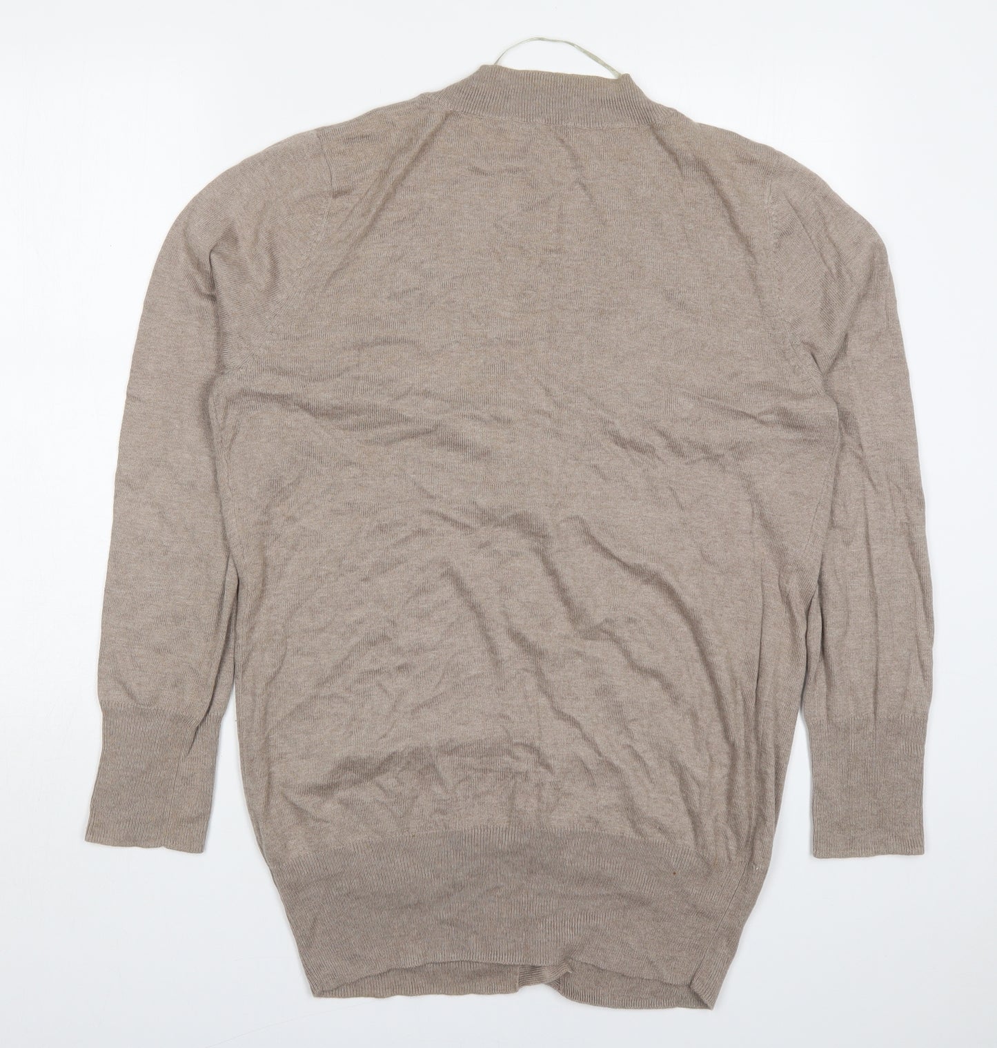 Atmosphere Womens Brown V-Neck  Cotton Cardigan Jumper Size 16
