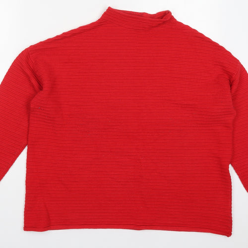 TU Womens Red Round Neck  Viscose Pullover Jumper Size 16
