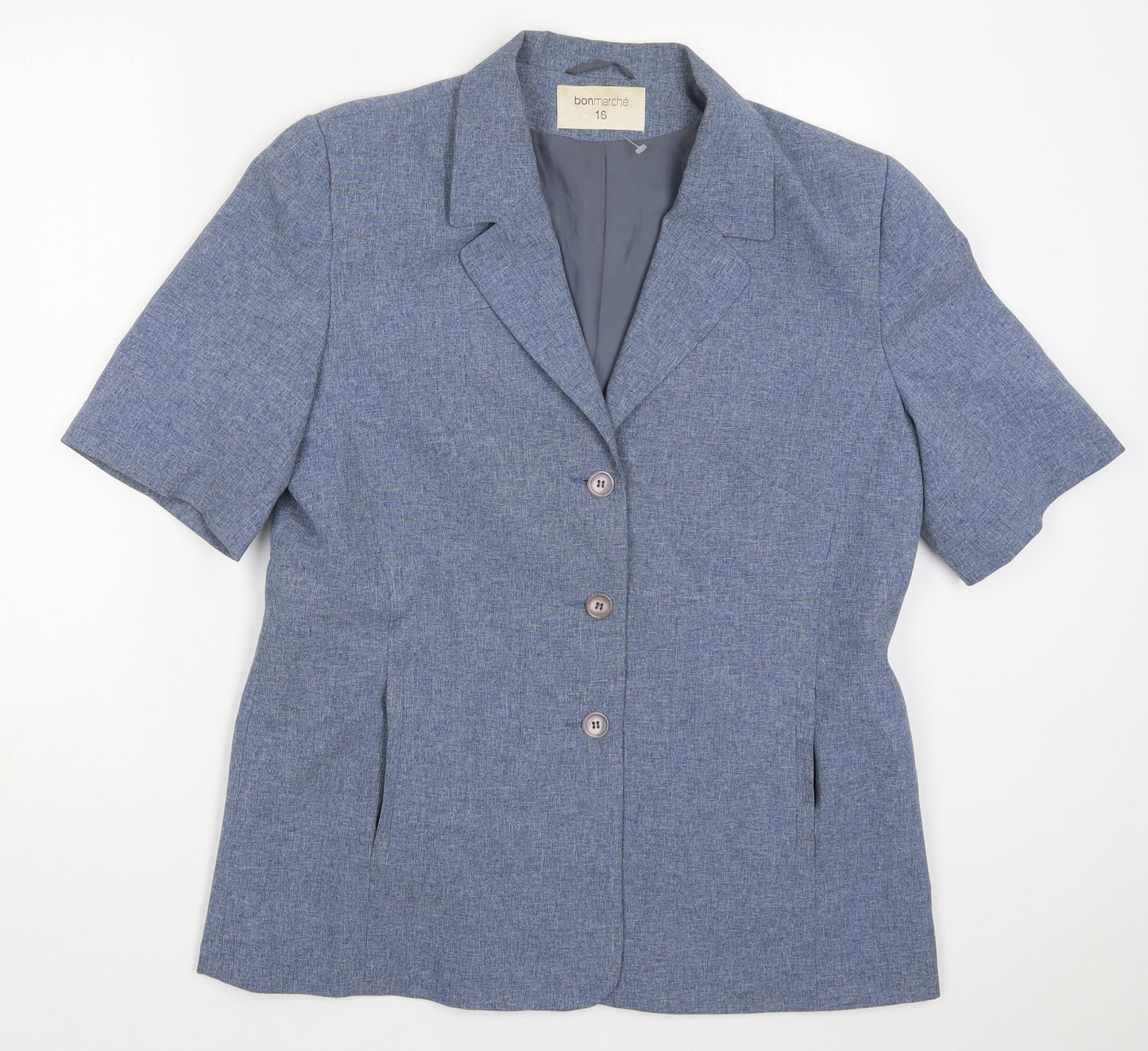 Bonmarché Womens Blue  Polyester Jacket Suit Jacket Size 18
