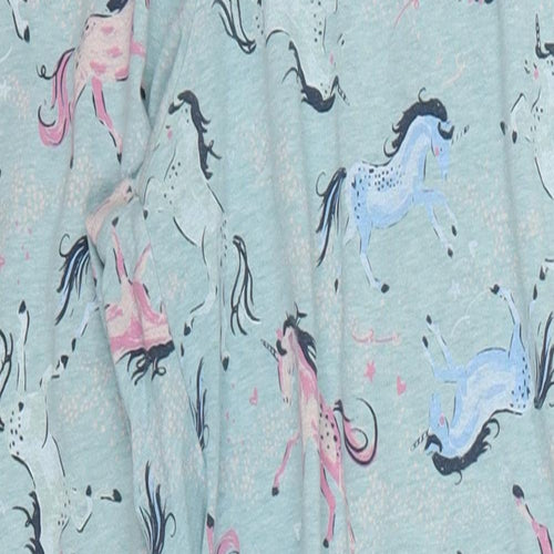 Marks and Spencer Womens Blue  Cotton Trousers  Size 12 L30 in Regular  - Unicorns
