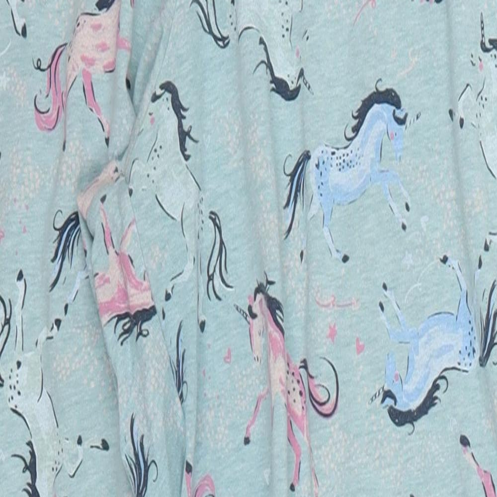 Marks and Spencer Womens Blue  Cotton Trousers  Size 12 L30 in Regular  - Unicorns