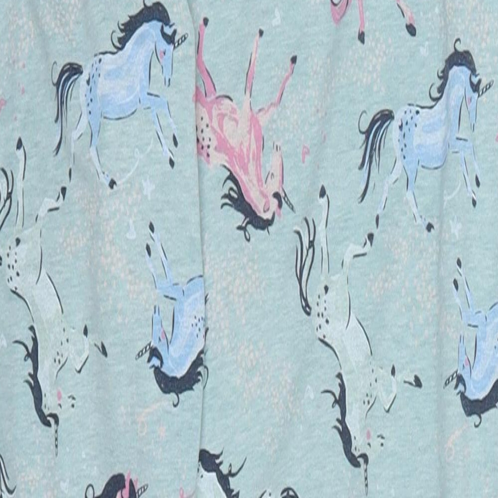 Marks and Spencer Womens Blue  Cotton Trousers  Size 12 L30 in Regular  - Unicorns