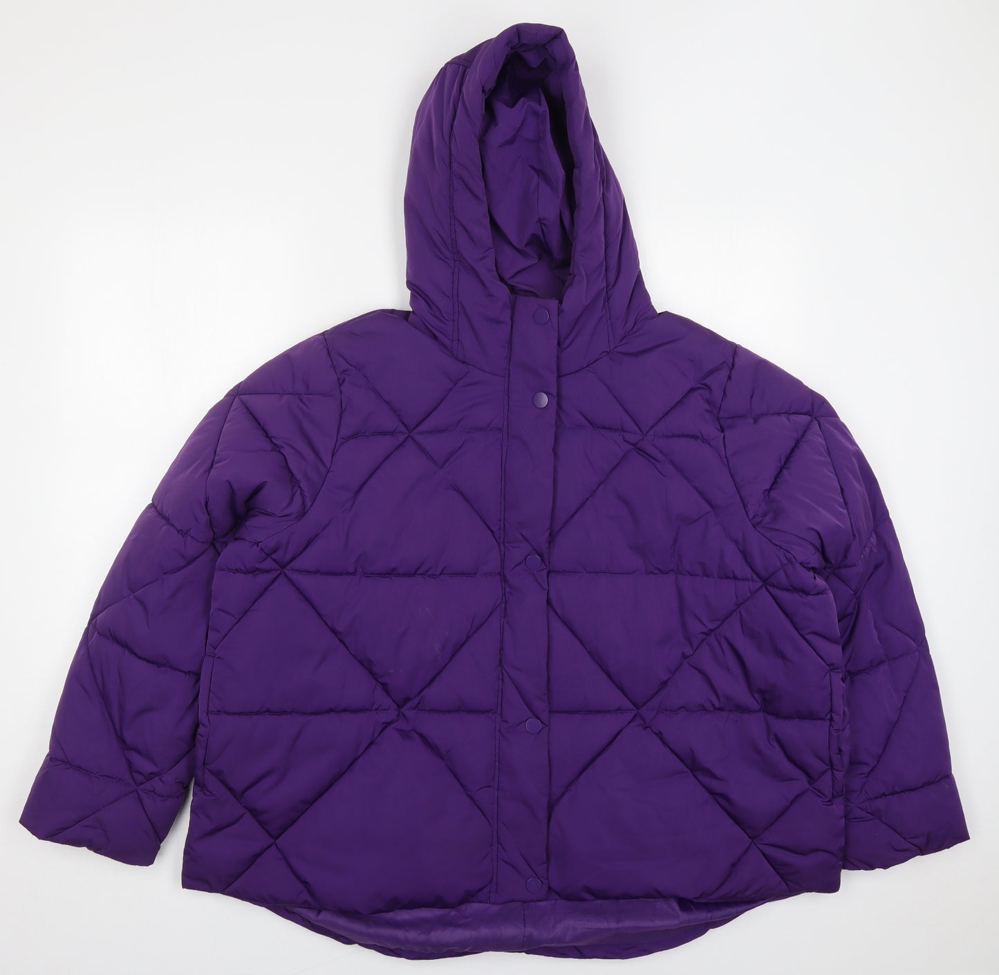 George Womens Purple   Quilted Coat Size 22  Zip