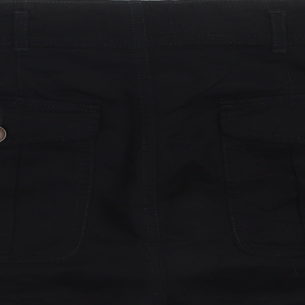 George Womens Black  Viscose Cargo Shorts Size 14 L3 in Regular Button
