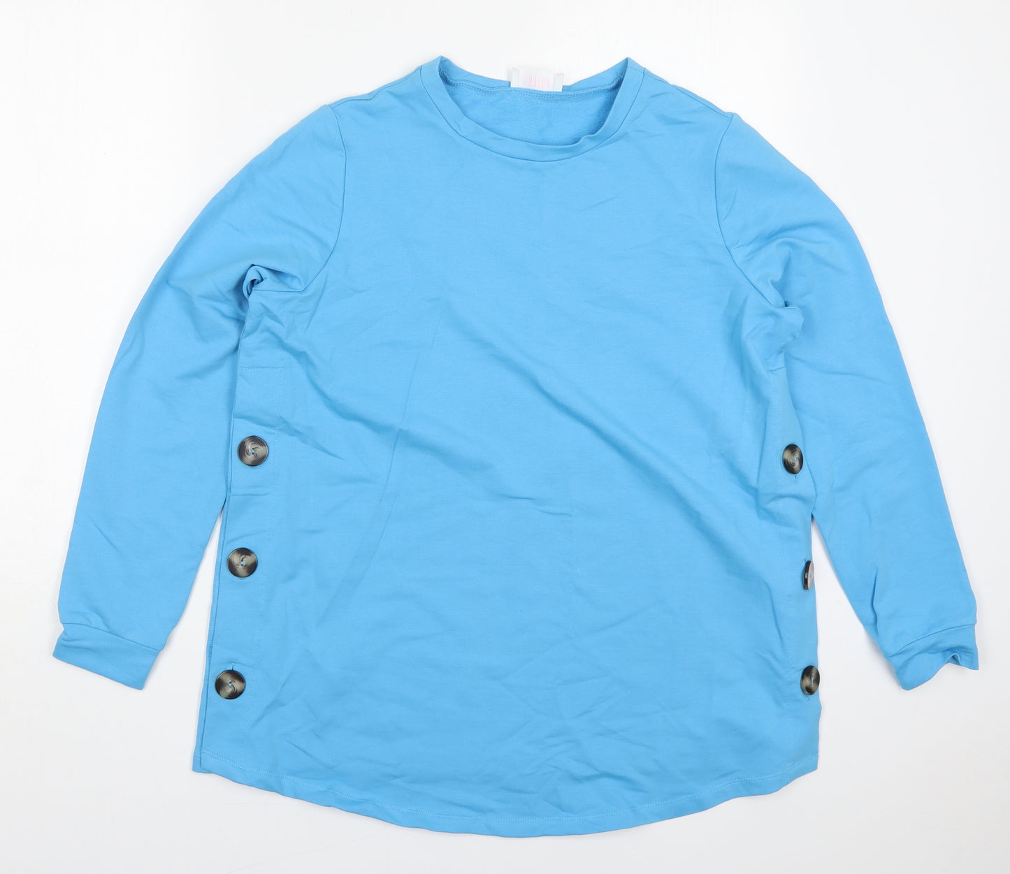 Savior Womens Blue  Cotton Pullover Sweatshirt Size S  Pullover