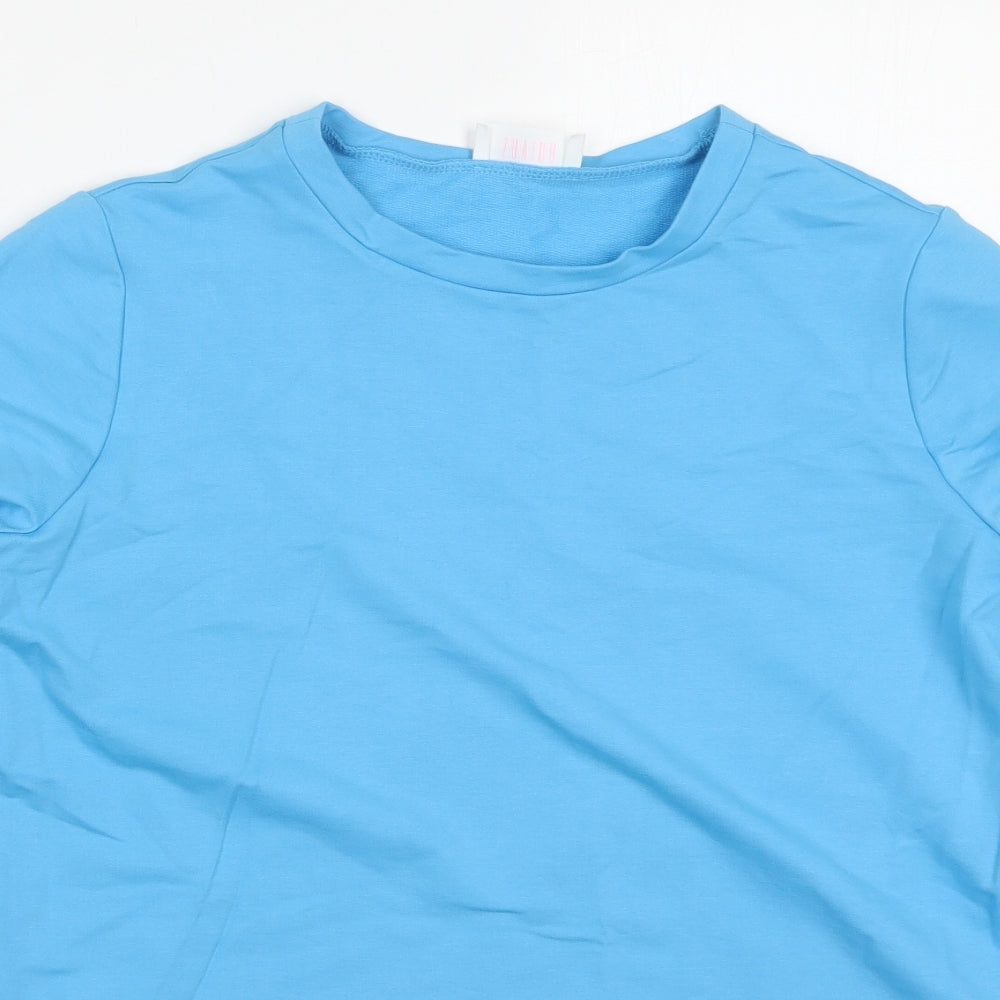 Savior Womens Blue  Cotton Pullover Sweatshirt Size S  Pullover