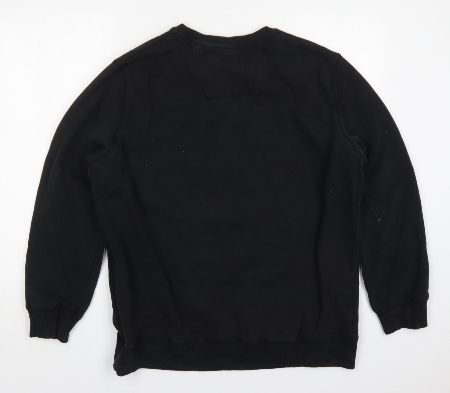 F&F Mens Black  Cotton Pullover Sweatshirt Size XL