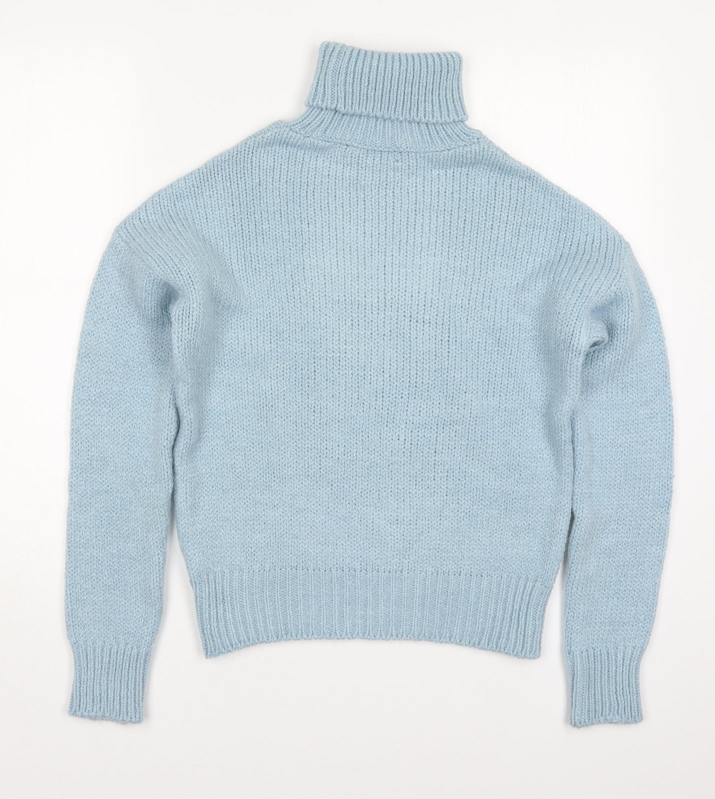 Primark Womens Blue Roll Neck  Acrylic Pullover Jumper Size 4