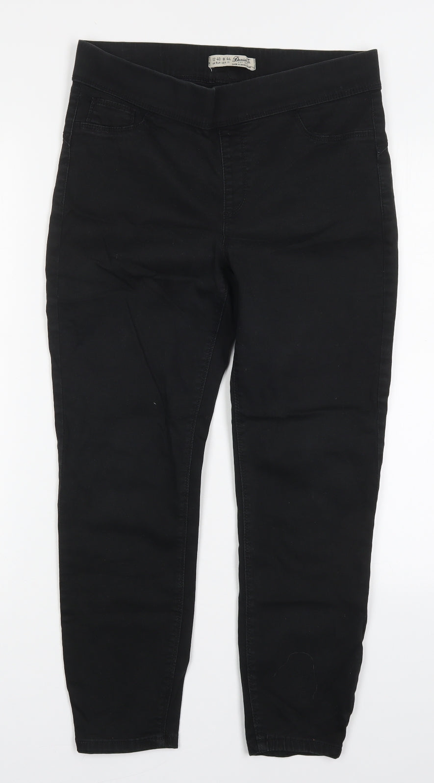 Denim Co Womens Black  Cotton Jegging Jeans Size 12 L25.5 in Regular