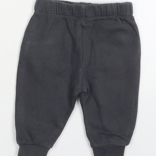 Tesco Boys Grey  Cotton Sweatpants Trousers Size 3-6 Months  Drawstring
