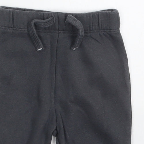 Tesco Boys Grey  Cotton Sweatpants Trousers Size 3-6 Months  Drawstring