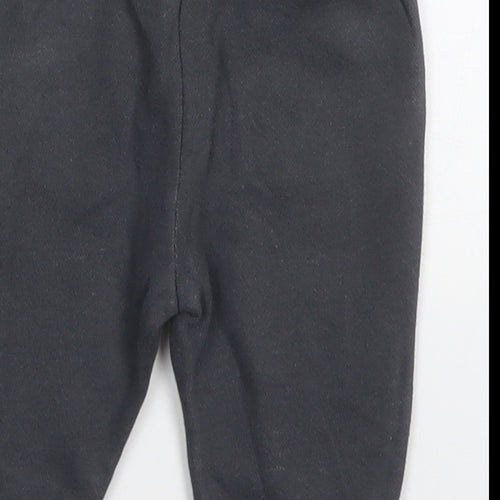 Tesco Boys Grey  Cotton Sweatpants Trousers Size 3-6 Months  Drawstring