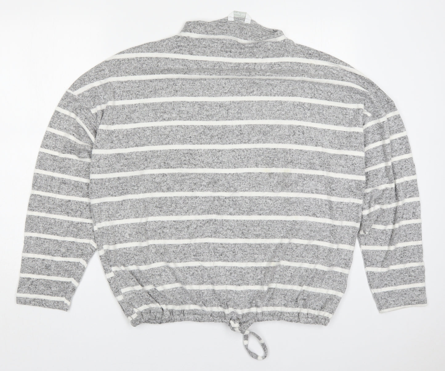 Marks and Spencer Womens Grey Striped Viscose Top Pyjama Top Size 20