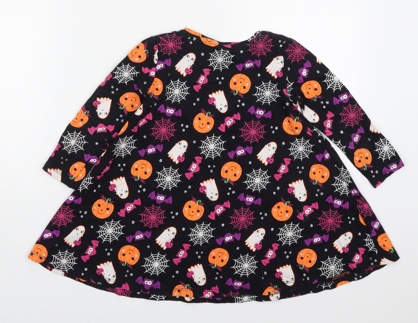 F&F Girls Multicoloured  Cotton A-Line  Size 3-4 Years  Crew Neck Pullover - Halloween Prints