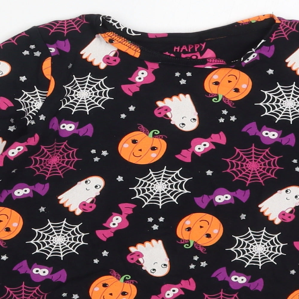 F&F Girls Multicoloured  Cotton A-Line  Size 3-4 Years  Crew Neck Pullover - Halloween Prints