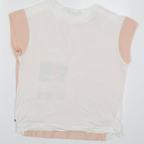 Garcia Jeans Womens Pink  Polyester Basic T-Shirt Size M Round Neck - 07 A Product With Character