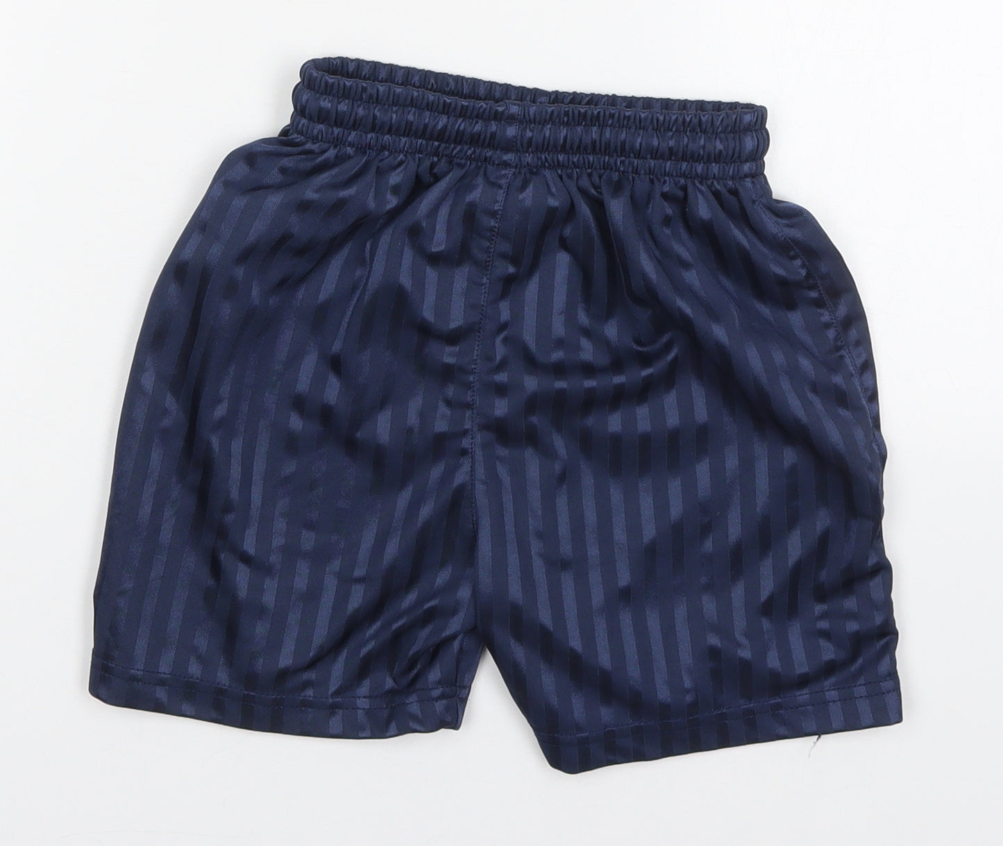 Top Sport Boys Blue Striped Polyester Sweat Shorts Size 7-8 Years  Regular Drawstring