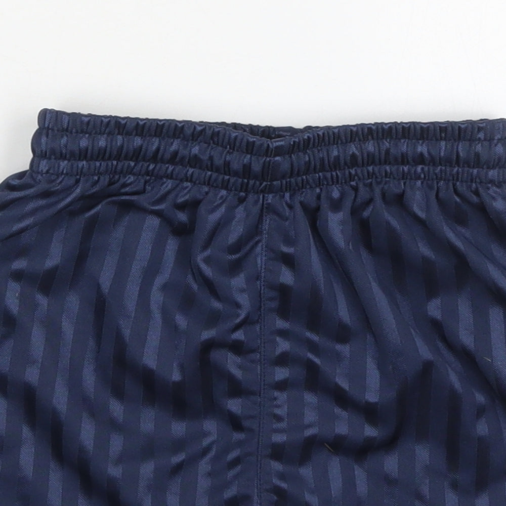 Top Sport Boys Blue Striped Polyester Sweat Shorts Size 7-8 Years  Regular Drawstring