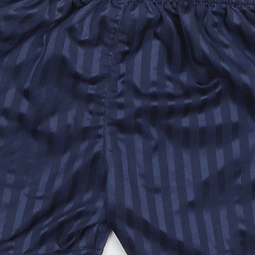 Top Sport Boys Blue Striped Polyester Sweat Shorts Size 7-8 Years  Regular Drawstring