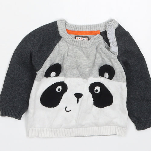 Early Days Baby Grey  Cotton Pullover Jumper Size 3-6 Months  Pullover - Panda