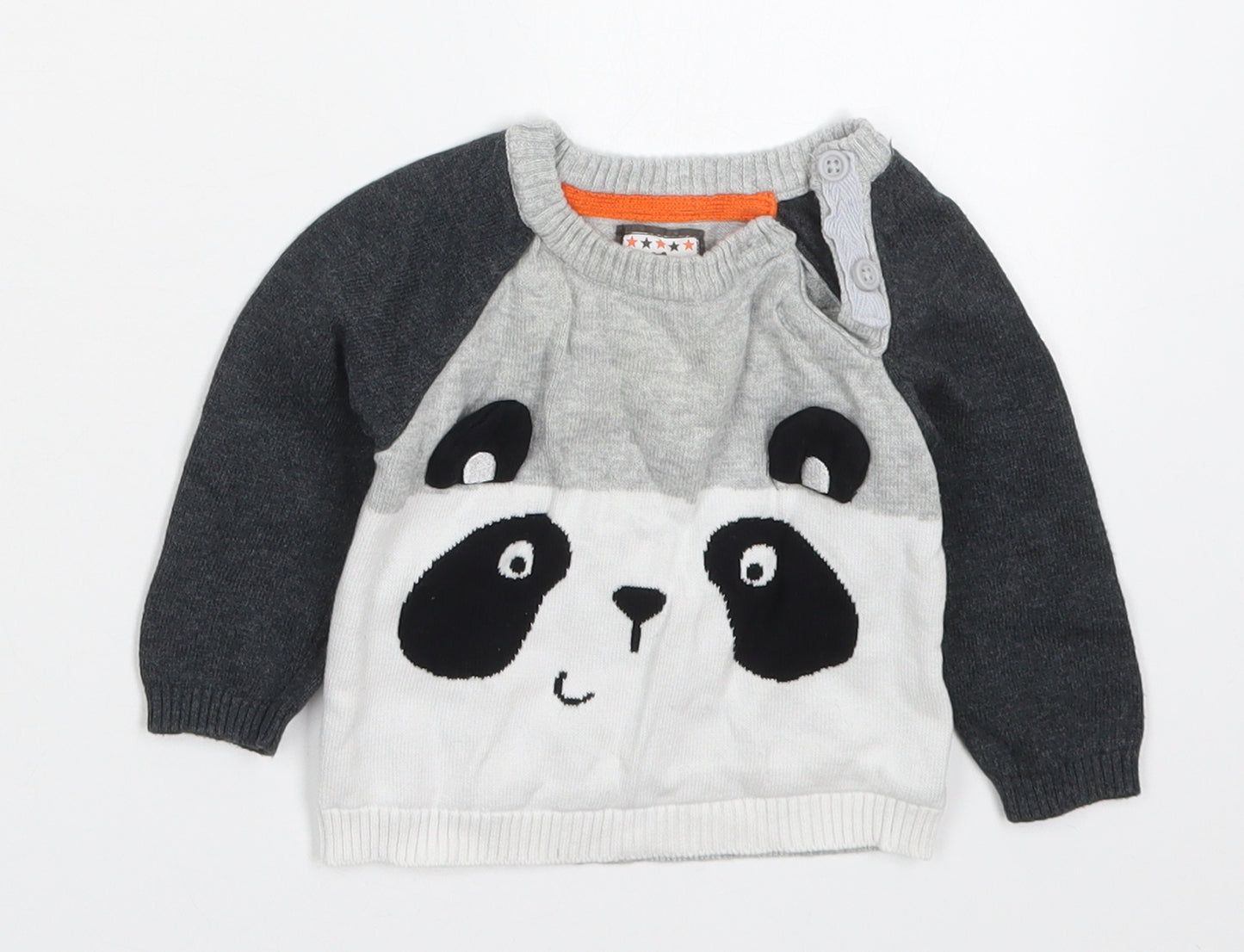 Early Days Baby Grey  Cotton Pullover Jumper Size 3-6 Months  Pullover - Panda